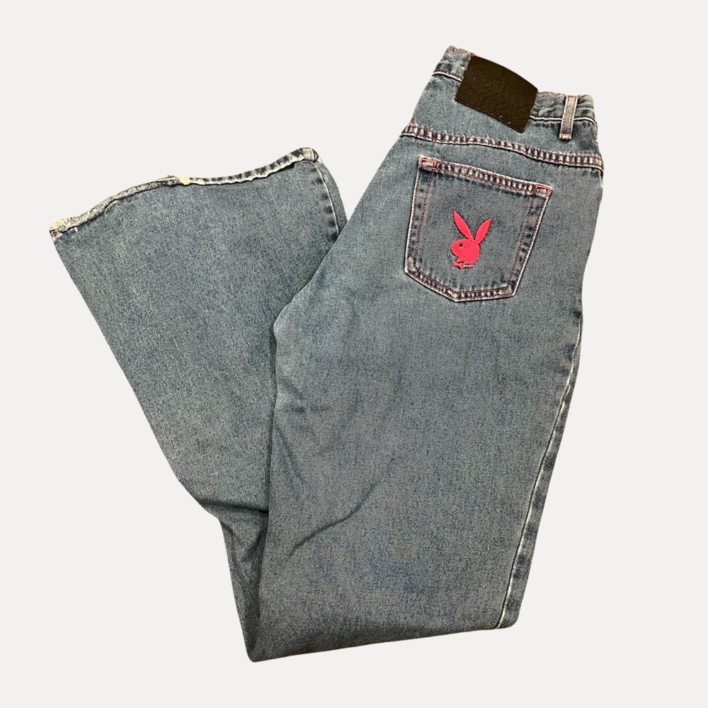 Y2K playboy jeans / Size 11 / they are a little flared at the bottom (bootcut)